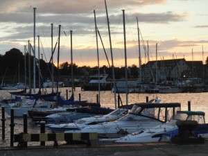Sonnenuntergang im Hafen von Kirchdorf auf Poel